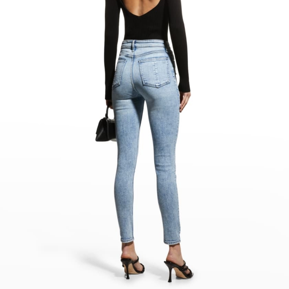 NWT Rag & Bone Jeans "Nina" Bleach Wash High Rise Skinny Jeans Sz 29 - Picture 9 of 12